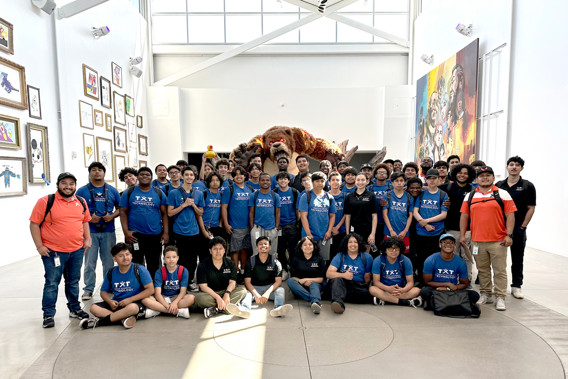 Students from UrbanTXT: Teens Exploring Technology at Riot Games LAX Campus