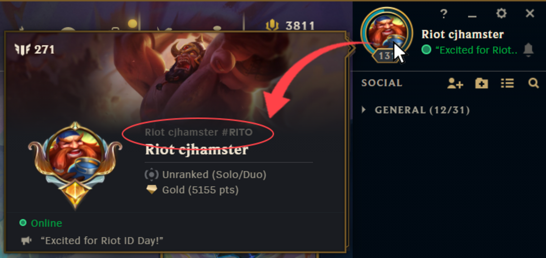 Checking your Riot ID in League of Legends