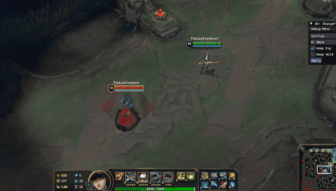 Mel reflecting a Lvl 18 fullbuild Caitlyn’s headshot