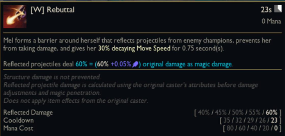Tooltip of Mel’s W (Rebuttal)